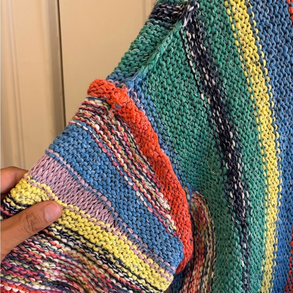 Anthropologie Pilcro Fringed Cropped Cardigan Sweater multicolor - Picture 14 of 15